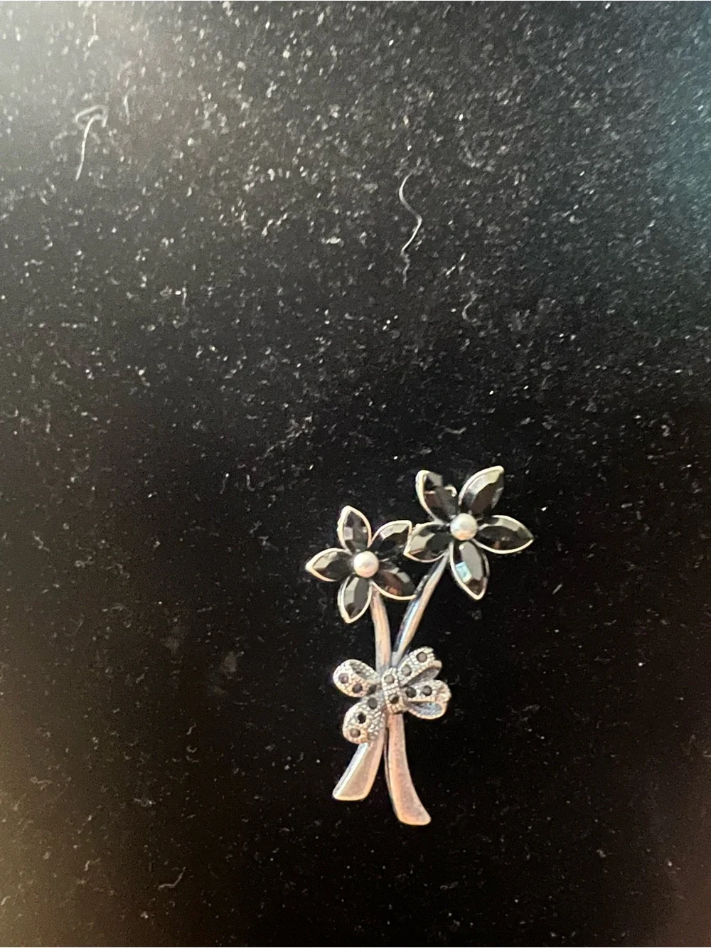 Sarah Coventry Silver Floral Bow Brooch